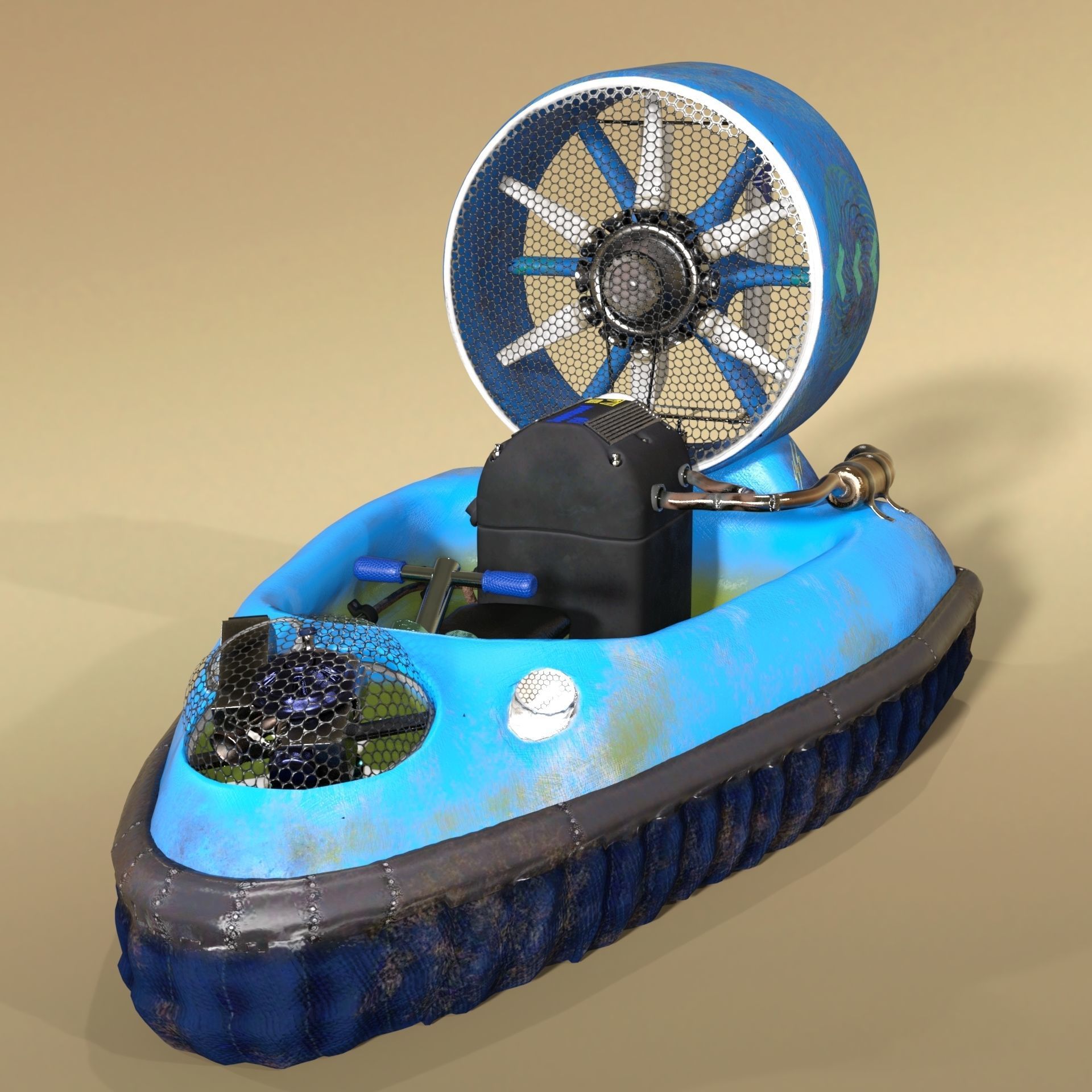 Racing-ACV inflatable boat with fan 3D model_5