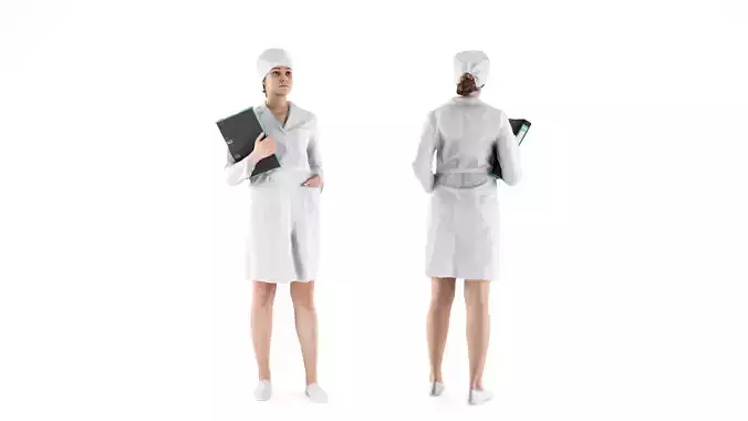 Medical nurse with a folder 68