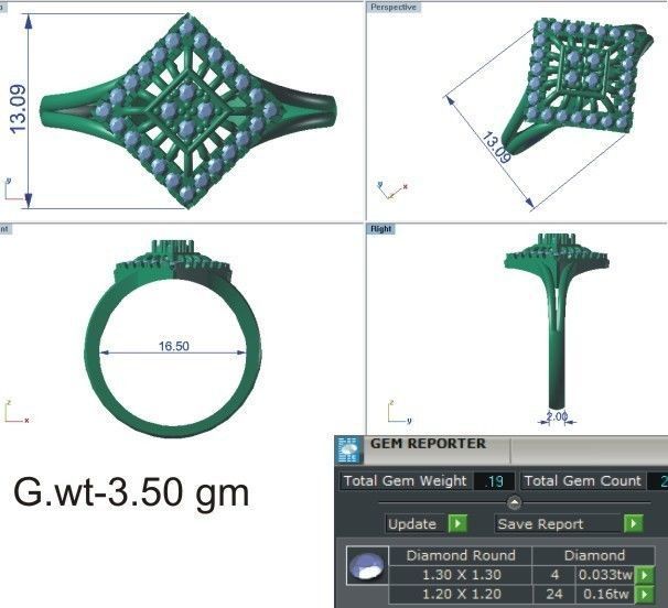 58 WOMEN RING 3DM STL RENDER DETAILS   3D print model_17