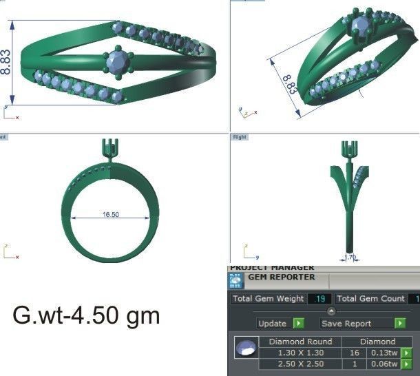 58 WOMEN RING 3DM STL RENDER DETAILS   3D print model_68