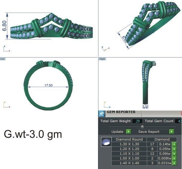 58 WOMEN RING 3DM STL RENDER DETAILS   3D print model_14