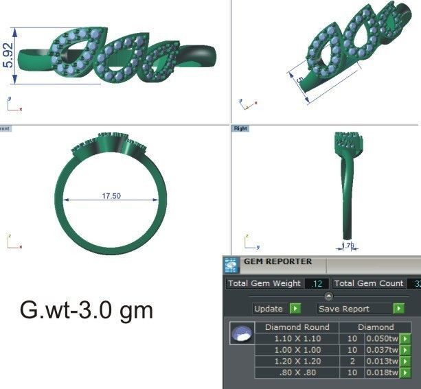 58 WOMEN RING 3DM STL RENDER DETAILS   3D print model_86