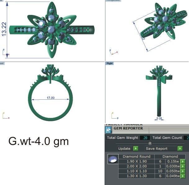 58 WOMEN RING 3DM STL RENDER DETAILS   3D print model_91