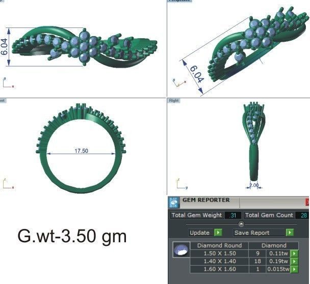 58 WOMEN RING 3DM STL RENDER DETAILS   3D print model_32