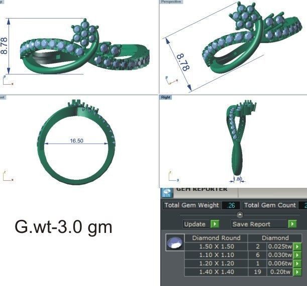 58 WOMEN RING 3DM STL RENDER DETAILS   3D print model_23