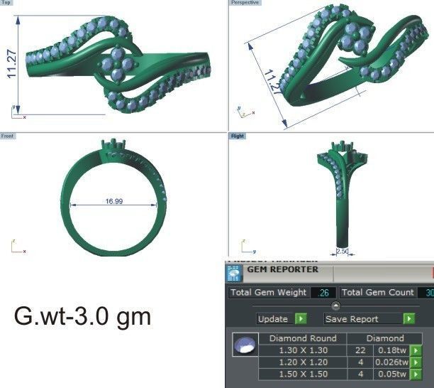 58 WOMEN RING 3DM STL RENDER DETAILS   3D print model_11