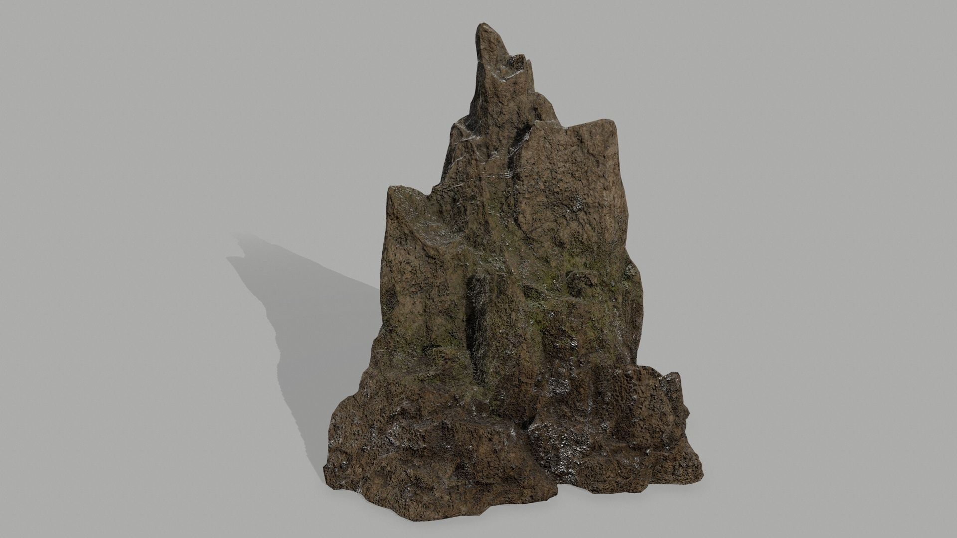 Rock set formation Low-poly 3D model_3