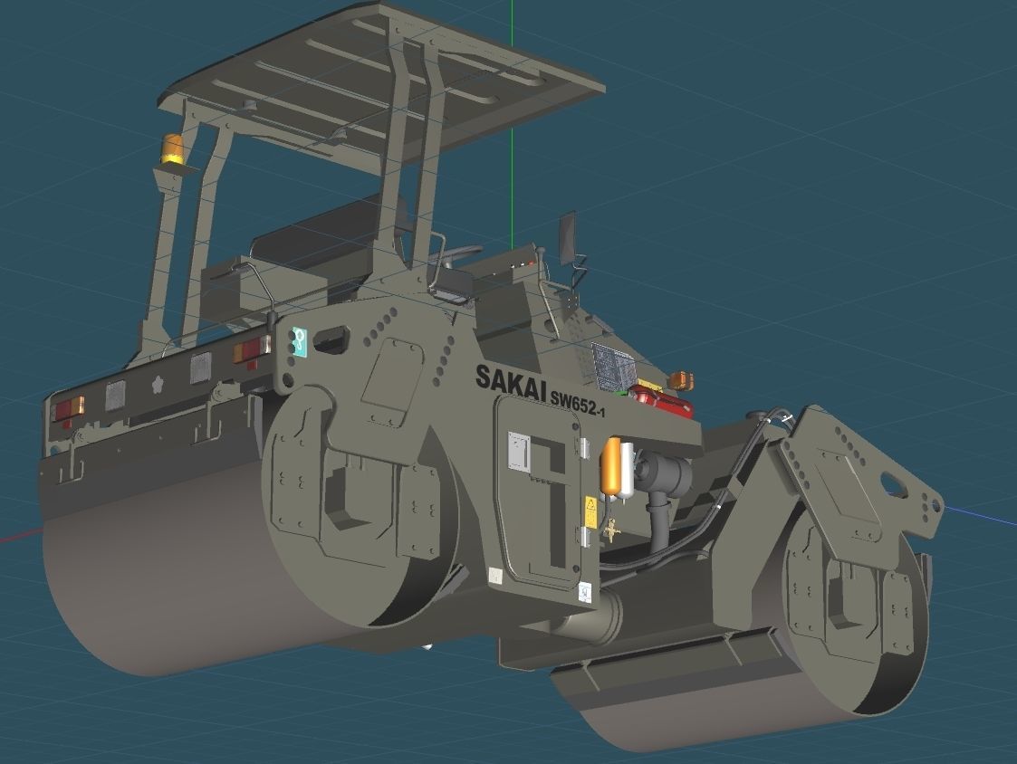 JGSDF Vibrating  Load roller SW-652 3D model_4