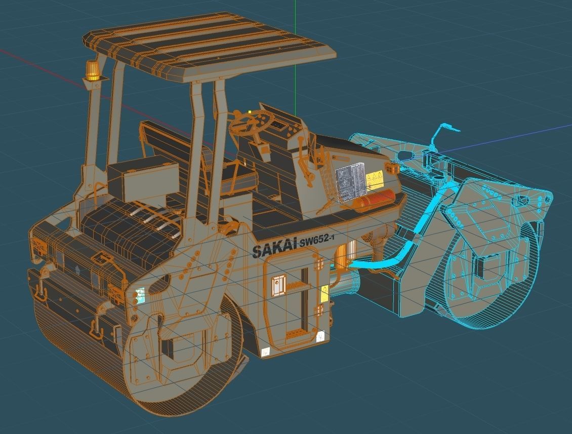 JGSDF Vibrating  Load roller SW-652 3D model_6