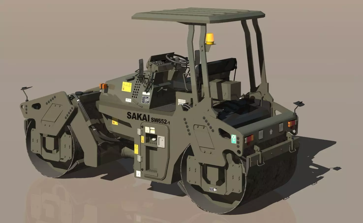 JGSDF Vibrating  Load roller SW-652 3D model_0