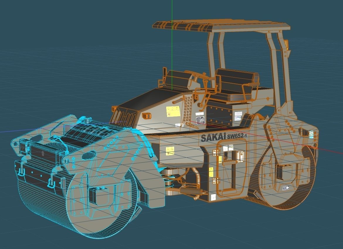 JGSDF Vibrating  Load roller SW-652 3D model_5