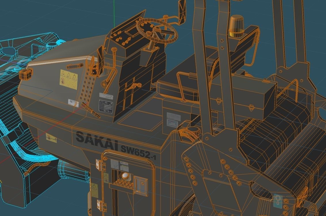 JGSDF Vibrating  Load roller SW-652 3D model_8