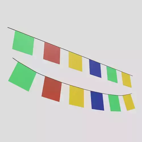 Pennant 2 colorful flags