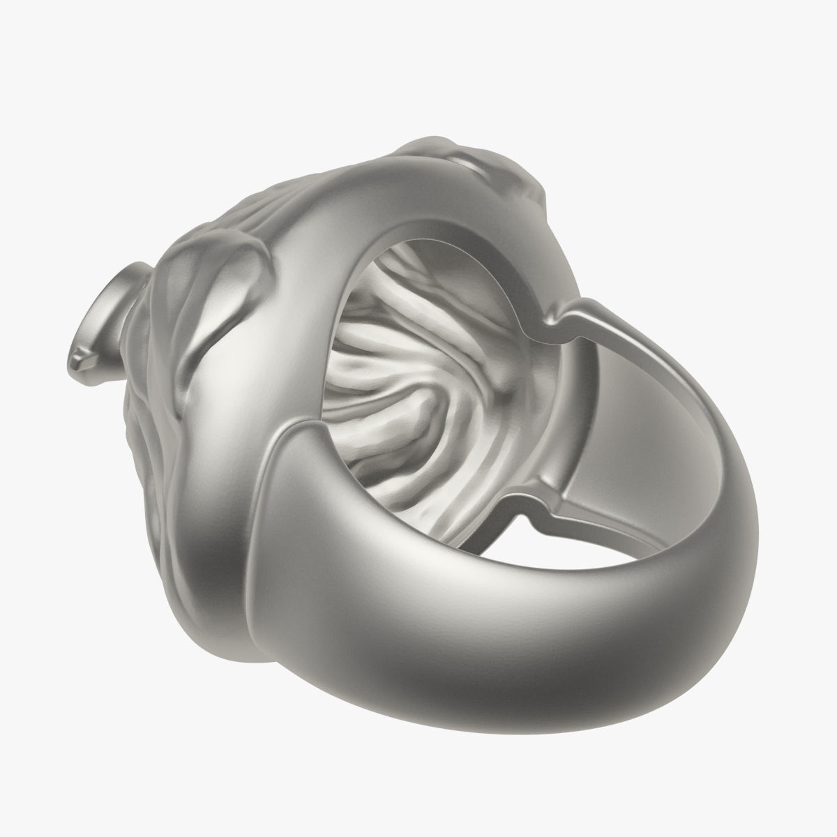 Bulldog Ring 3D print model_4
