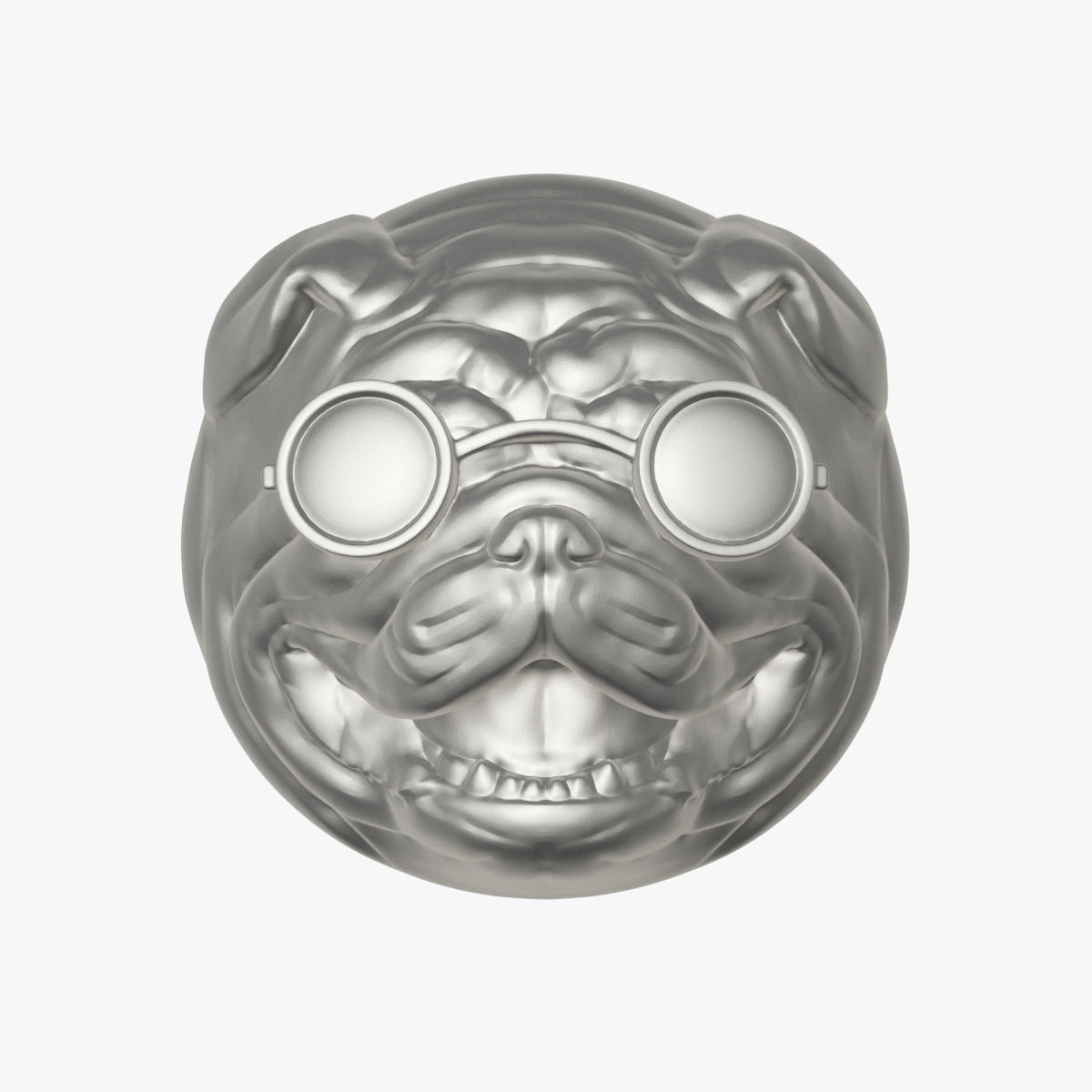 Bulldog Ring 3D print model_1