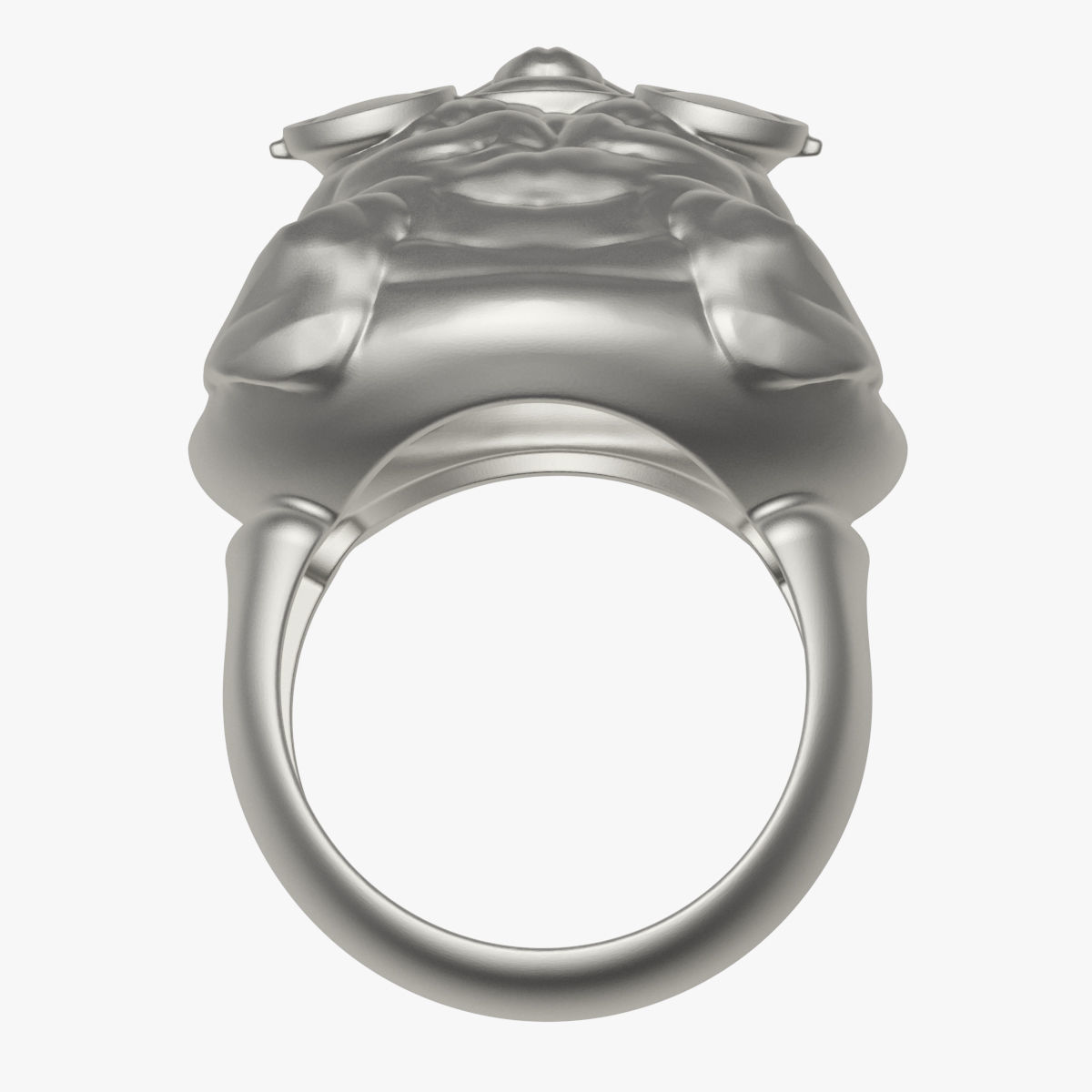 Bulldog Ring 3D print model_3