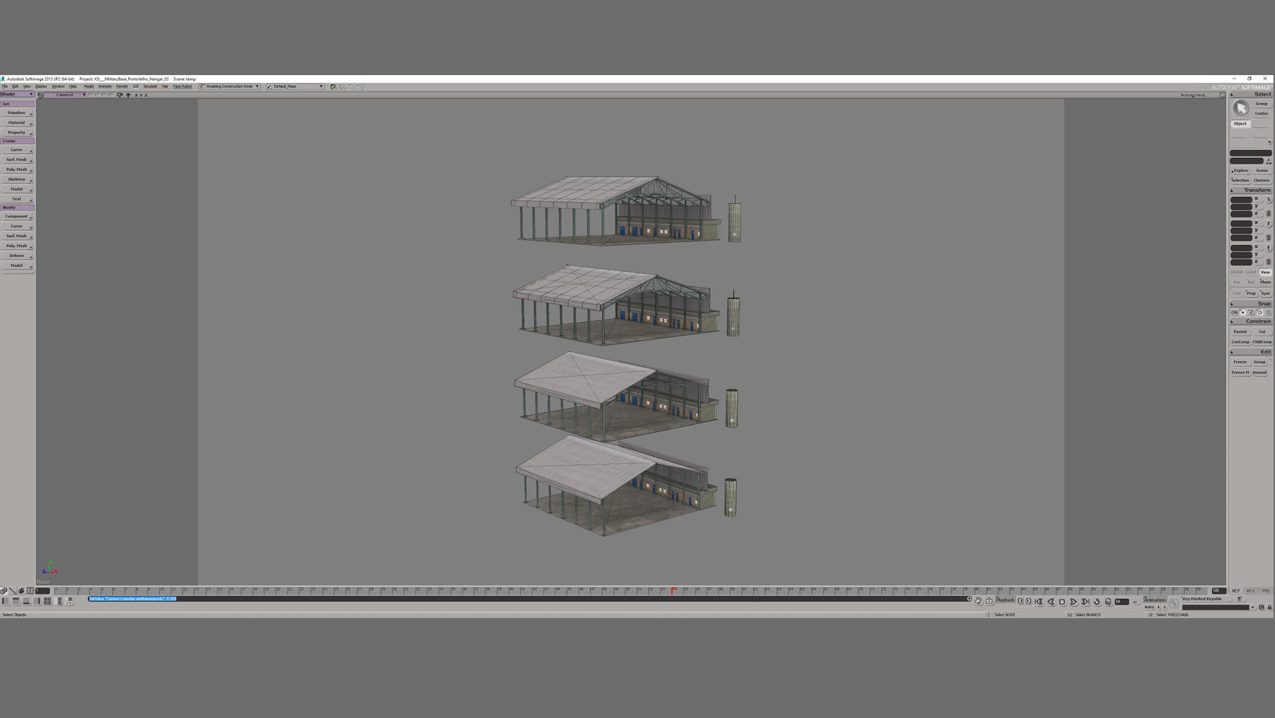 MilitaryBase PortoVelho Hangar 03 Low-poly 3D model_17