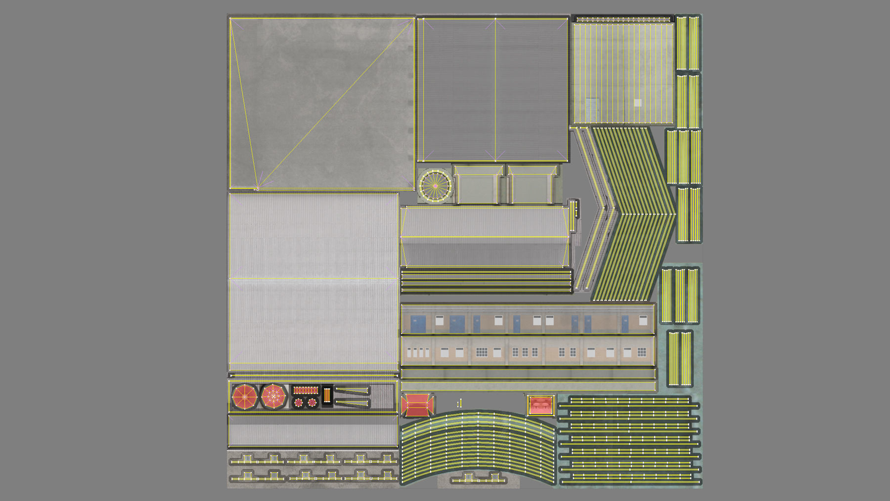 MilitaryBase PortoVelho Hangar 03 Low-poly 3D model_18