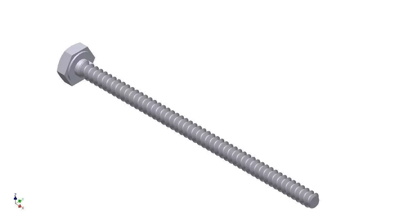 Hex Head Metric 2x35mm 3D print model_0