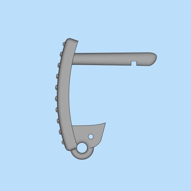 Women Earrings with gems and diamonds 3dm stl vintage 3D print model_22