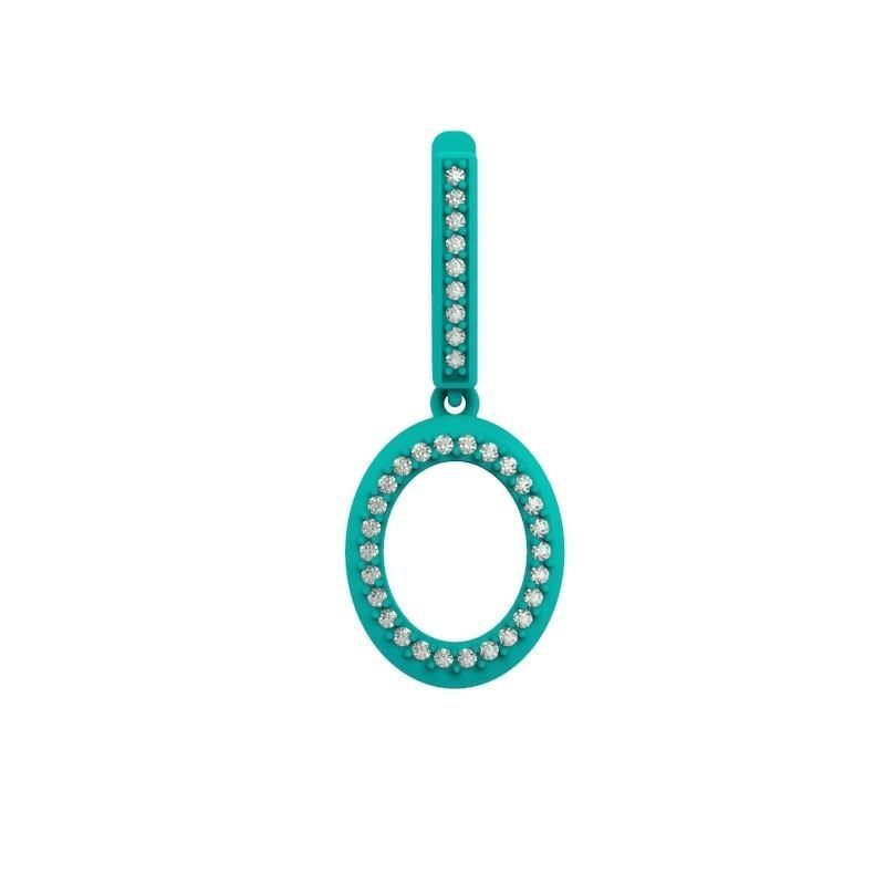 Women Earrings with gems and diamonds 3dm stl vintage 3D print model_18