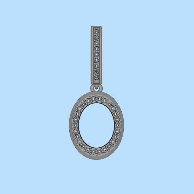 Women Earrings with gems and diamonds 3dm stl vintage 3D print model_31