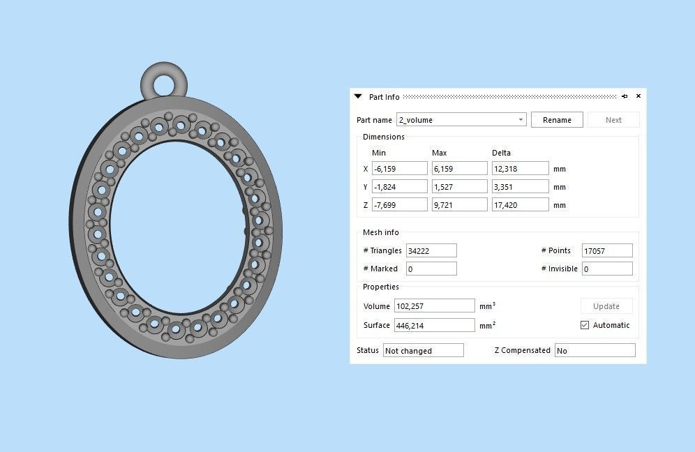 Women Earrings with gems and diamonds 3dm stl vintage 3D print model_25