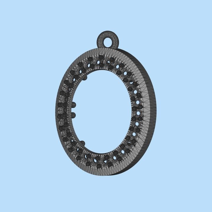 Women Earrings with gems and diamonds 3dm stl vintage 3D print model_26