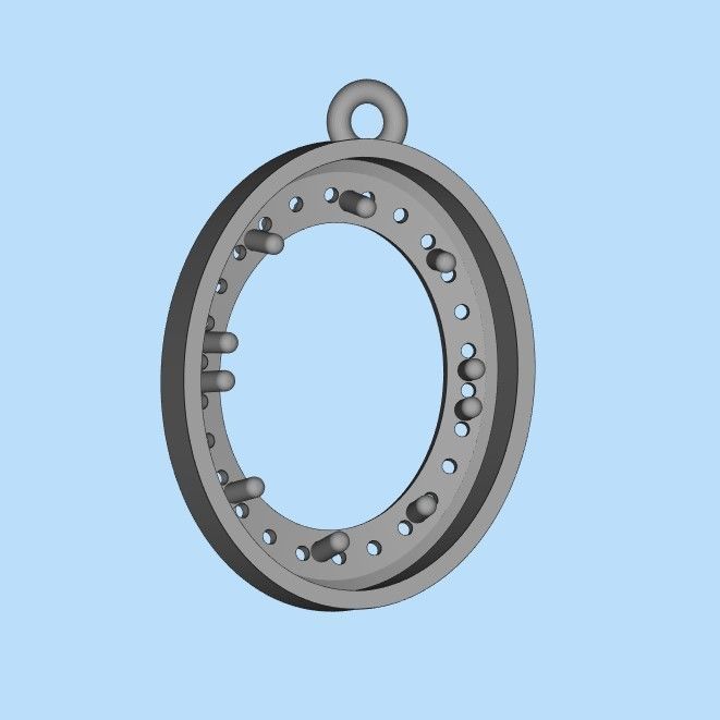 Women Earrings with gems and diamonds 3dm stl vintage 3D print model_27