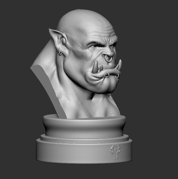 Garrosh Bust 3D print model_1