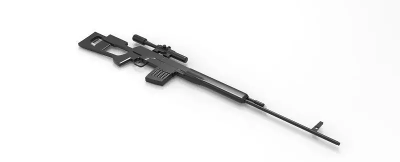 Dragunov Sniper Rifle Free 3D model