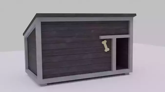 Dog House Low-poly 3D model