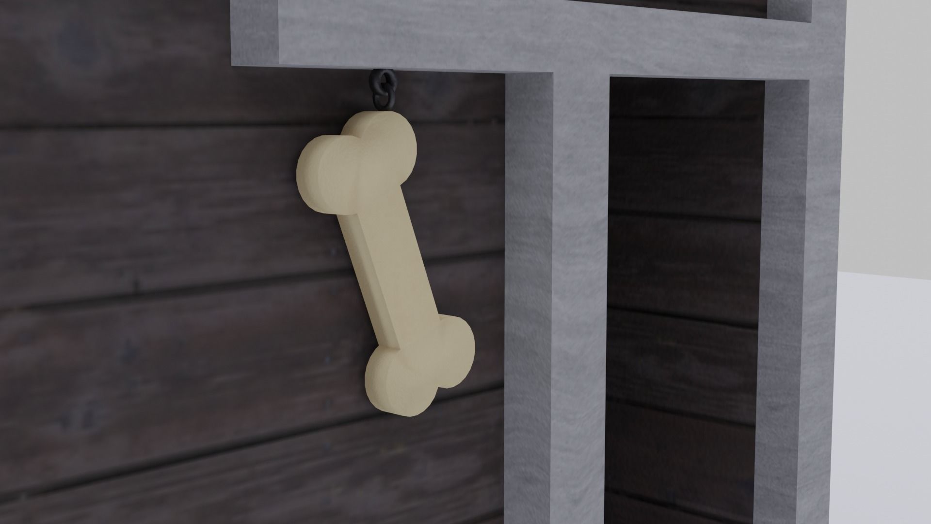 Dog House Low-poly 3D model_5