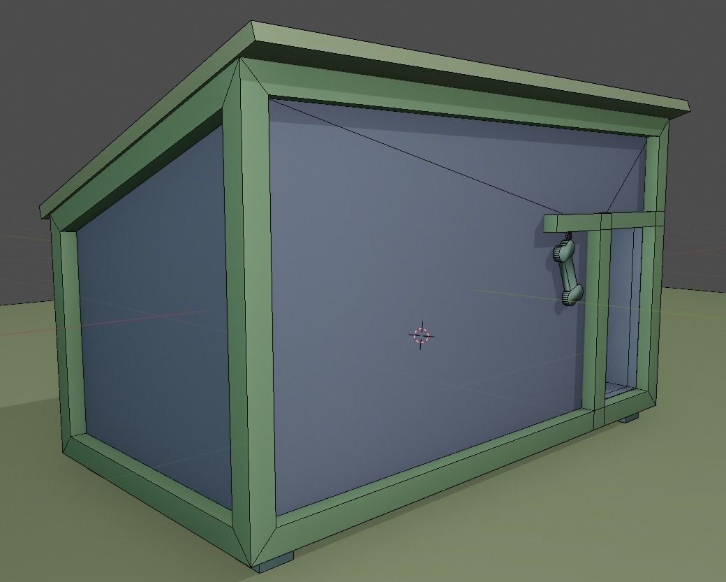Dog House Low-poly 3D model_11