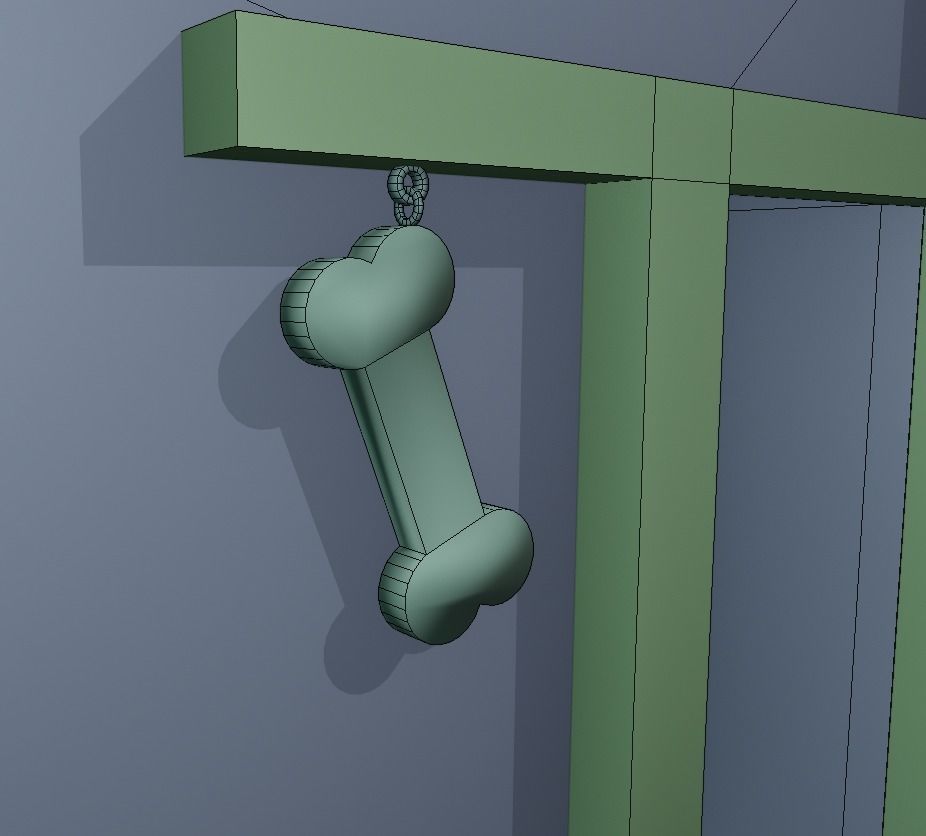 Dog House Low-poly 3D model_10