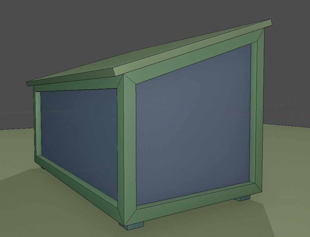 Dog House Low-poly 3D model_8