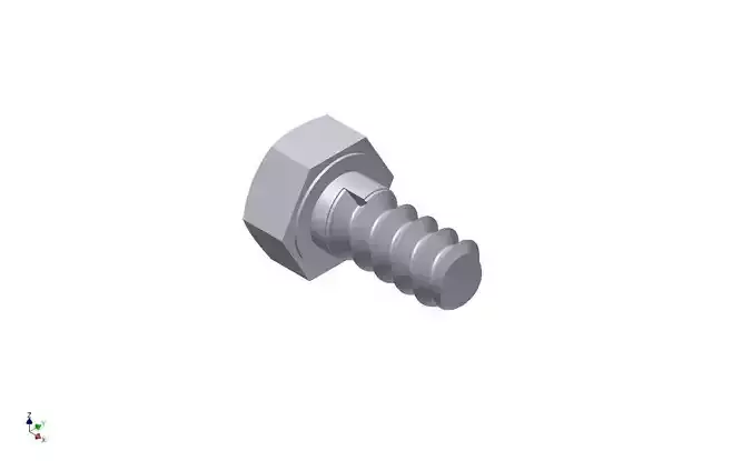 Hex Head Metric 5x10mm 3D print model