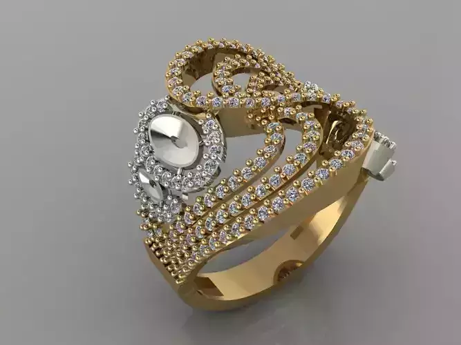 GC GOLD Y133- Diamond  gold Ring 