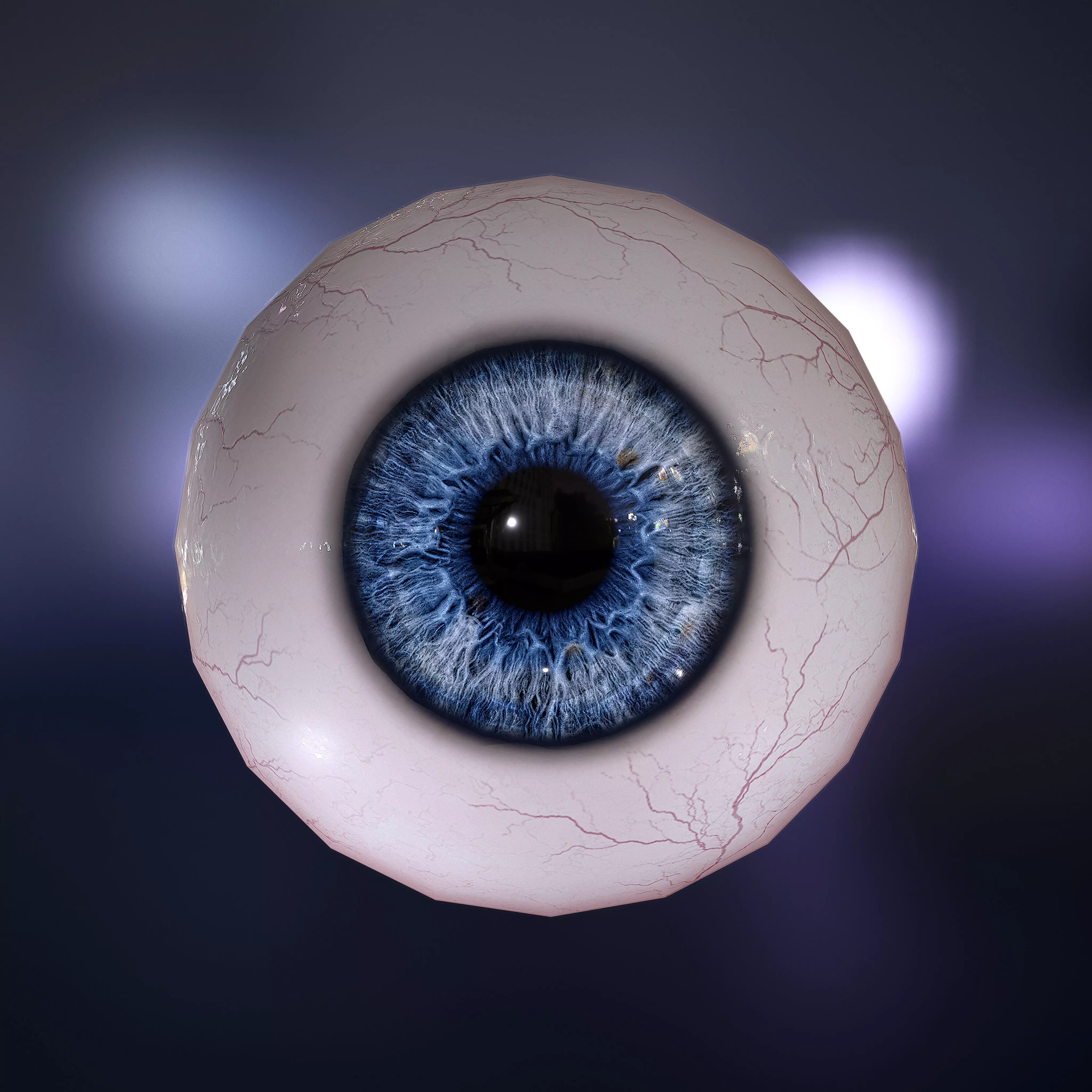Realistic Stylized Human Eye  Low-poly 3D model_0
