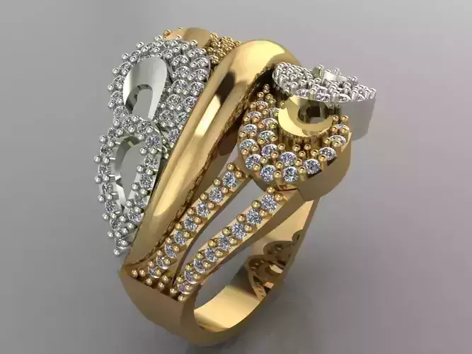 GC GOLD Y135- Diamond gold Ring