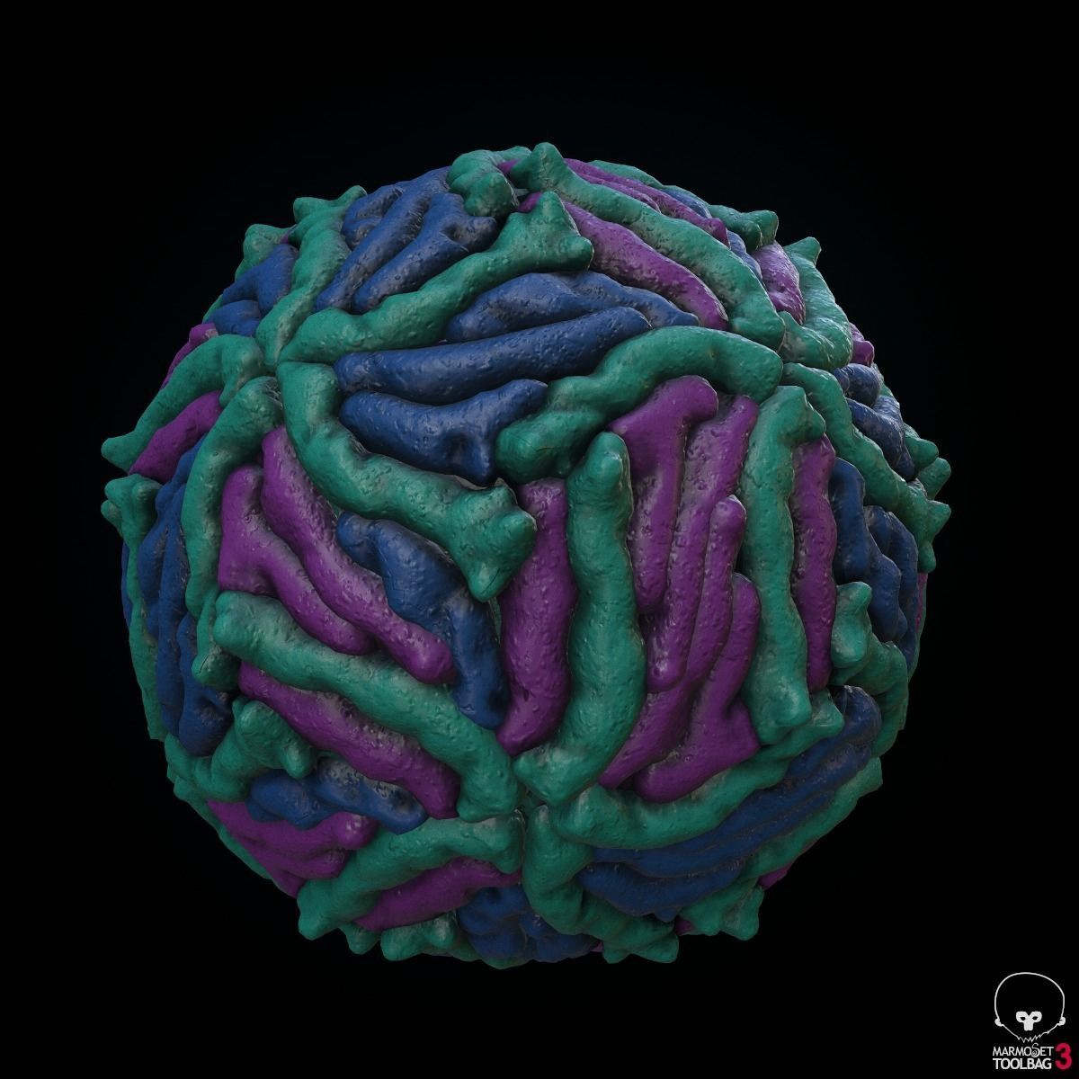 Zika Virus 3D model_4