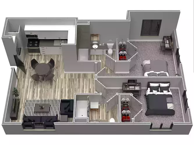 VRAY READY FLOOR PLAN 01