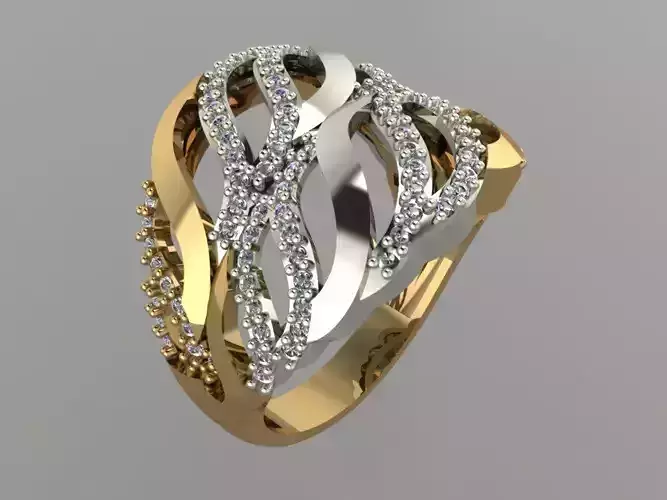 GC GOLD Y141- Diamond gold Ring