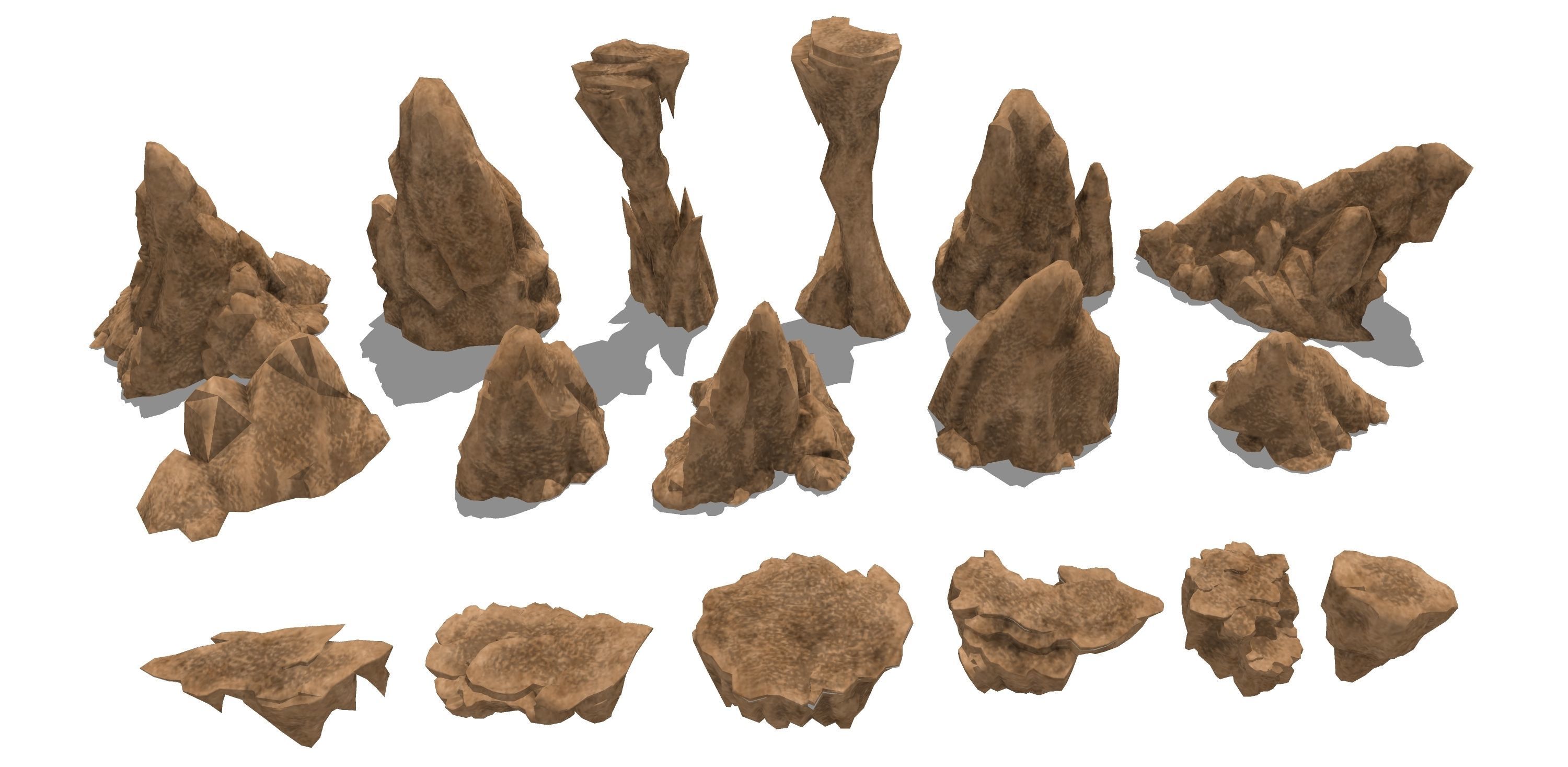Collection - Rocks group of 3D model_1