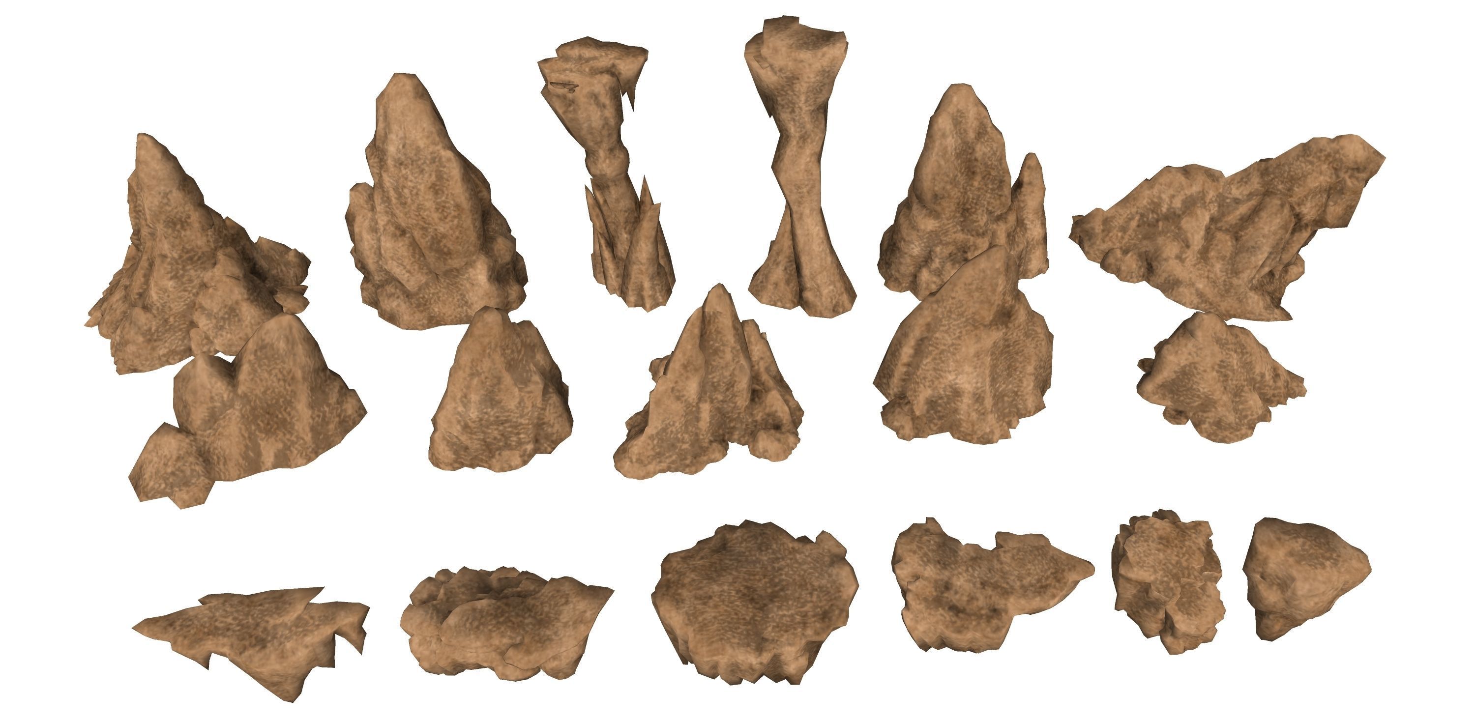 Collection - Rocks group of 3D model_2