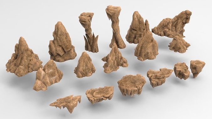 Collection - Rocks group of 3D model