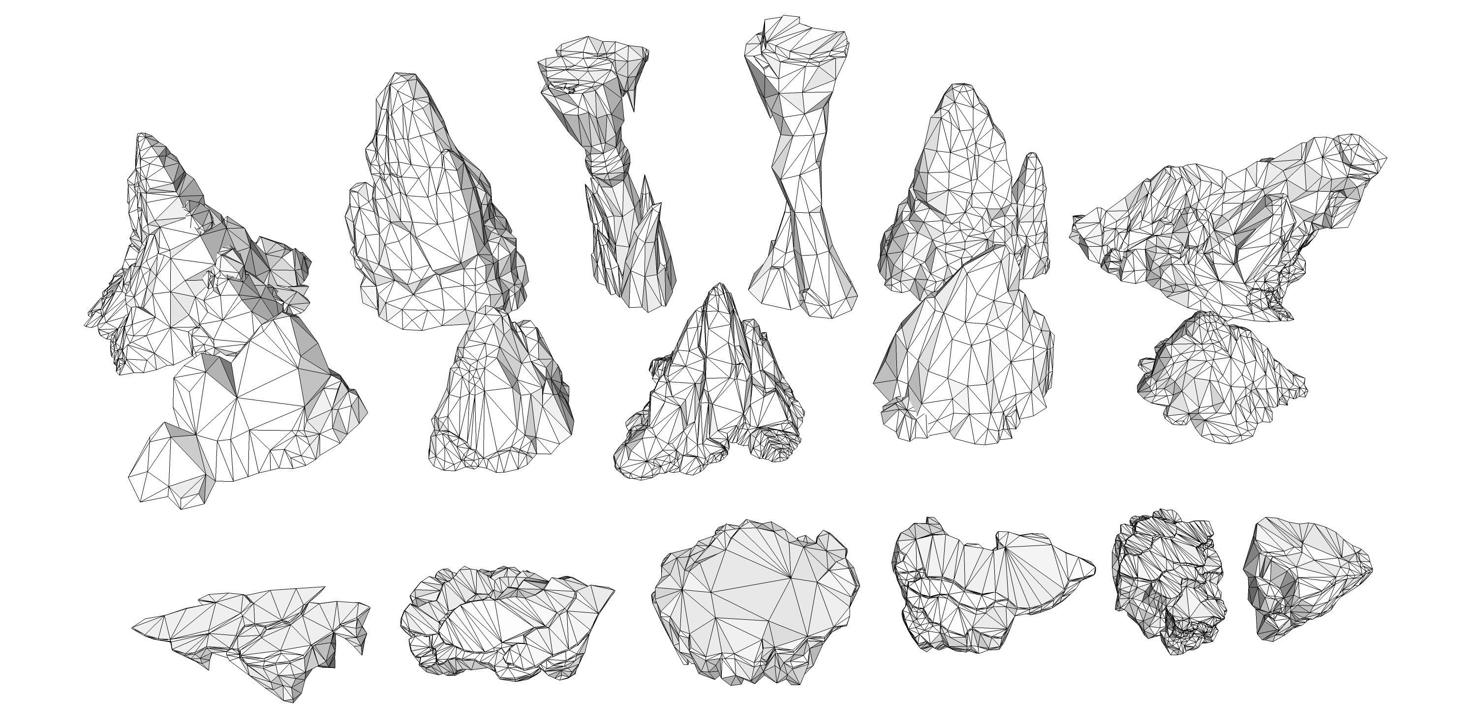 Collection - Rocks group of 3D model_6