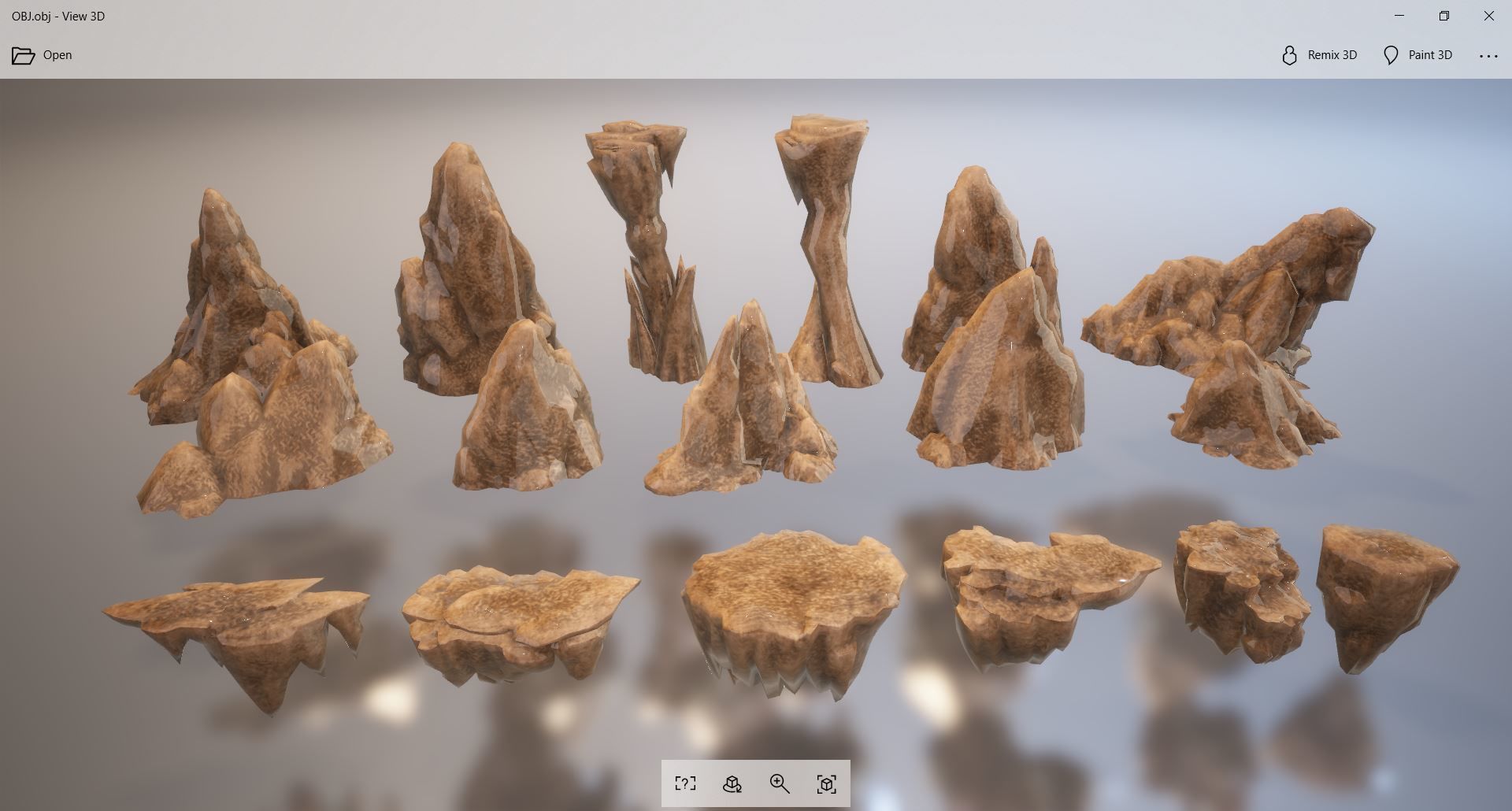 Collection - Rocks group of 3D model_8