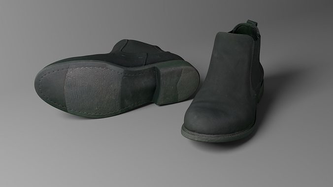Elegant Men Shoes Low-poly 3D model