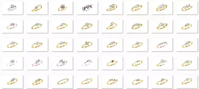 80 Women ring 3dm stl render detail 